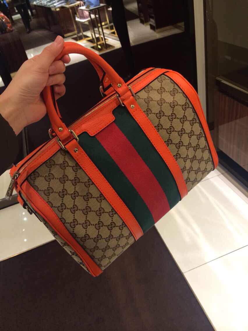 Gucci Vintage Web GG Canvas Boston Bag 247205 KH1QX 8968